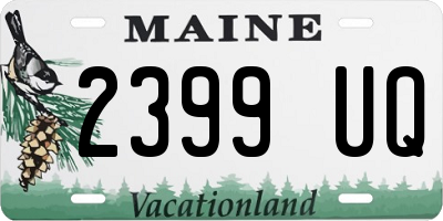 ME license plate 2399UQ