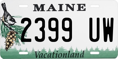 ME license plate 2399UW