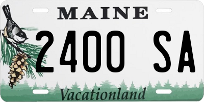 ME license plate 2400SA