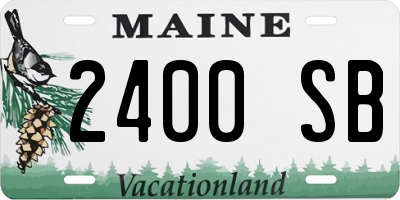 ME license plate 2400SB