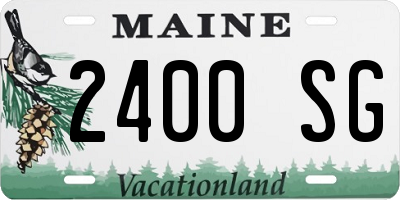 ME license plate 2400SG