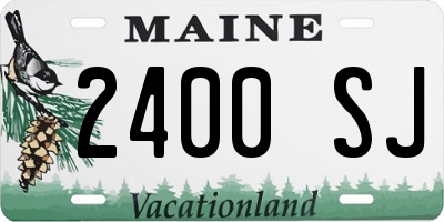 ME license plate 2400SJ