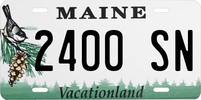 ME license plate 2400SN
