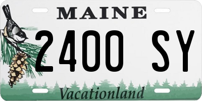 ME license plate 2400SY