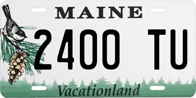 ME license plate 2400TU