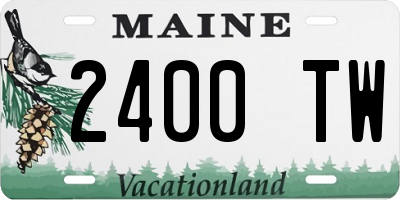 ME license plate 2400TW