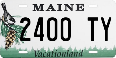 ME license plate 2400TY