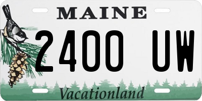 ME license plate 2400UW