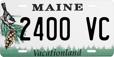 ME license plate 2400VC