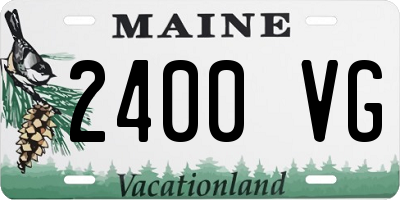 ME license plate 2400VG