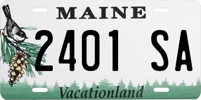 ME license plate 2401SA