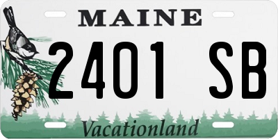 ME license plate 2401SB