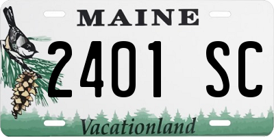 ME license plate 2401SC