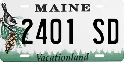 ME license plate 2401SD