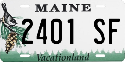 ME license plate 2401SF