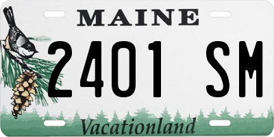 ME license plate 2401SM
