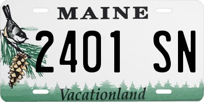 ME license plate 2401SN