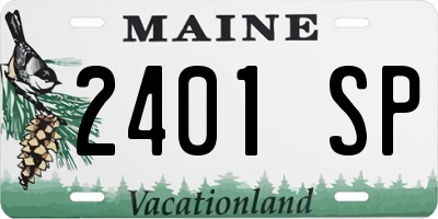 ME license plate 2401SP