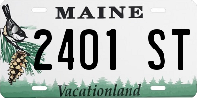 ME license plate 2401ST