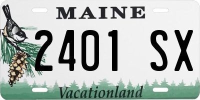 ME license plate 2401SX