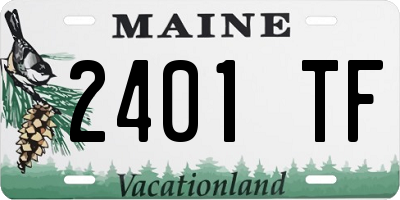 ME license plate 2401TF