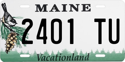 ME license plate 2401TU