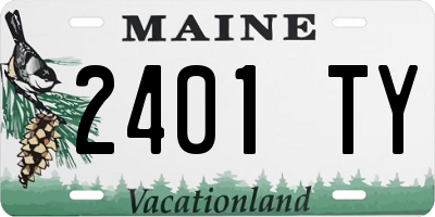 ME license plate 2401TY