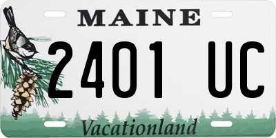 ME license plate 2401UC