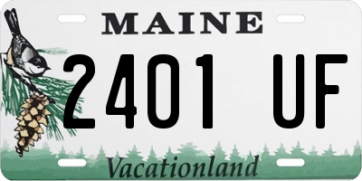 ME license plate 2401UF