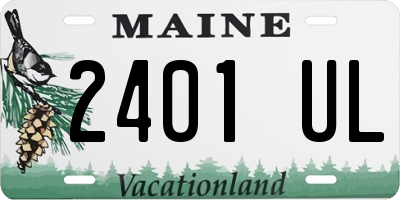 ME license plate 2401UL