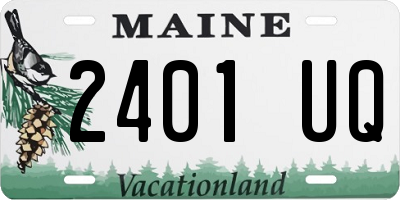 ME license plate 2401UQ
