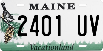ME license plate 2401UV