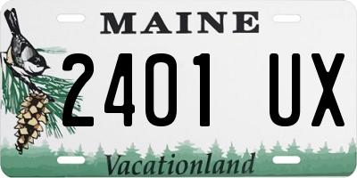 ME license plate 2401UX