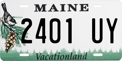 ME license plate 2401UY