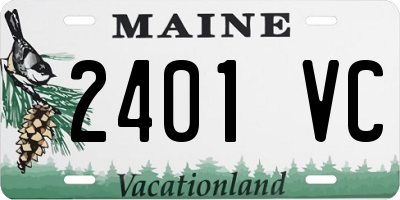 ME license plate 2401VC