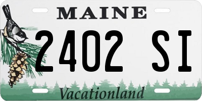 ME license plate 2402SI