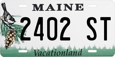 ME license plate 2402ST