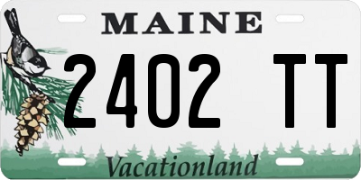 ME license plate 2402TT