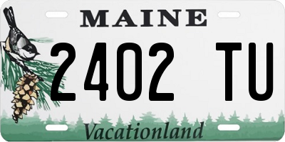 ME license plate 2402TU