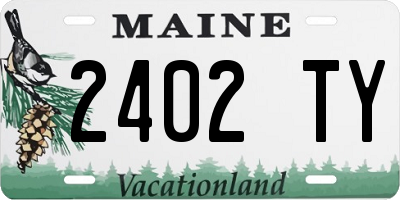 ME license plate 2402TY