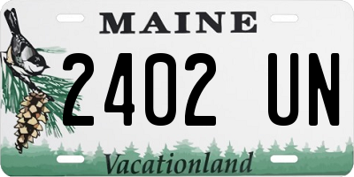 ME license plate 2402UN