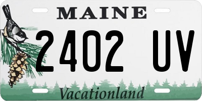 ME license plate 2402UV