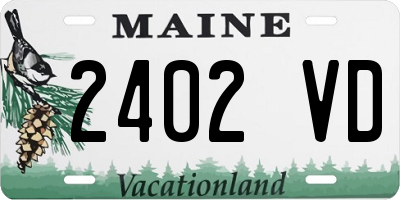 ME license plate 2402VD