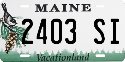 ME license plate 2403SI
