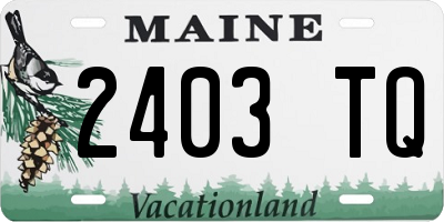 ME license plate 2403TQ