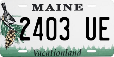 ME license plate 2403UE