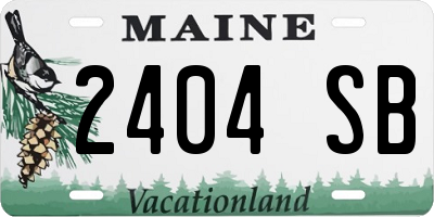 ME license plate 2404SB