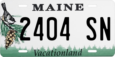 ME license plate 2404SN