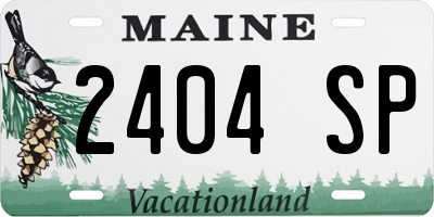 ME license plate 2404SP