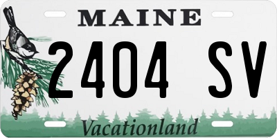 ME license plate 2404SV